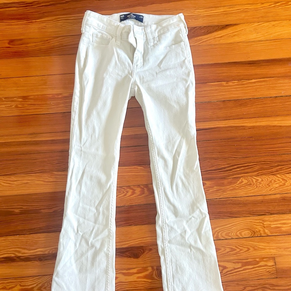 Hollister Women's Off-White Boot Cut Jeans